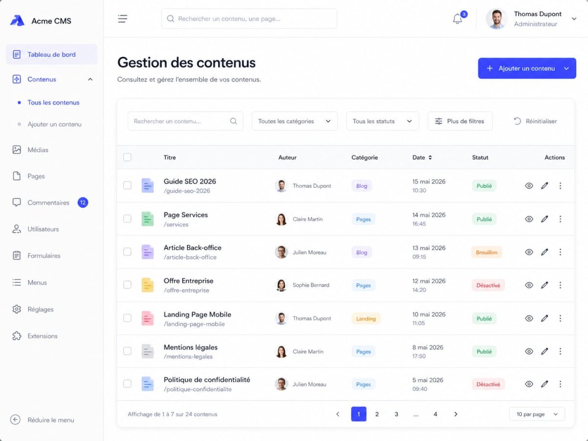 back-office application